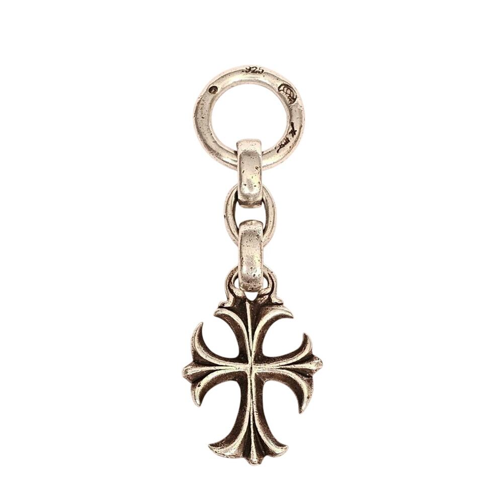 Bill Wall Leather Sterling Silver 2002 Gothic Cross Keychain